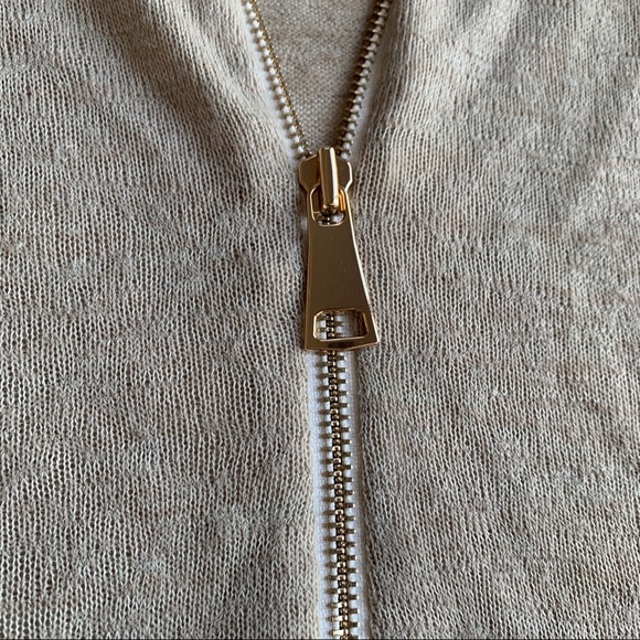 Soft Surroundings Valentina Zip Sweater Stone Sz S - Picture 2 of 6